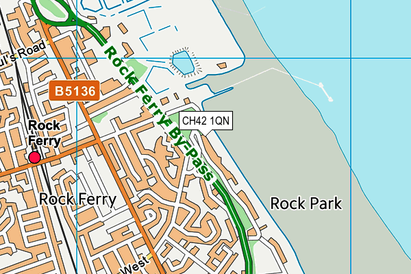 CH42 1QN map - OS VectorMap District (Ordnance Survey)