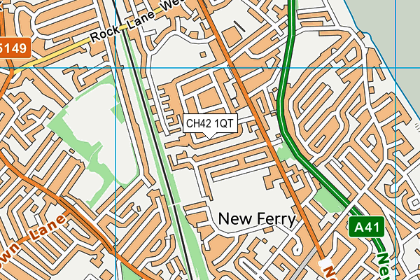 CH42 1QT map - OS VectorMap District (Ordnance Survey)