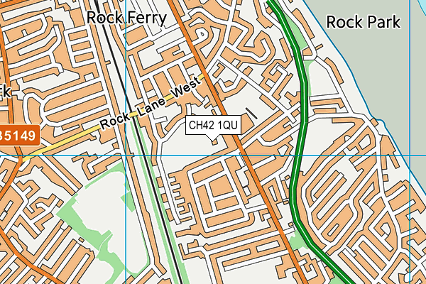 CH42 1QU map - OS VectorMap District (Ordnance Survey)