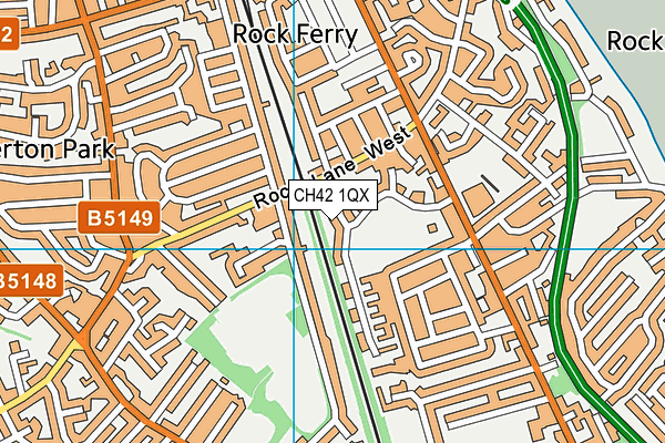 CH42 1QX map - OS VectorMap District (Ordnance Survey) CH42 1QX map - OS VectorMap District (Ordnance Survey)