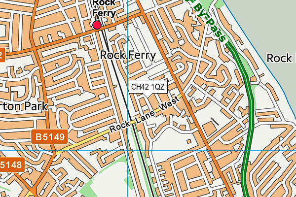 CH42 1QZ map - OS VectorMap District (Ordnance Survey)
