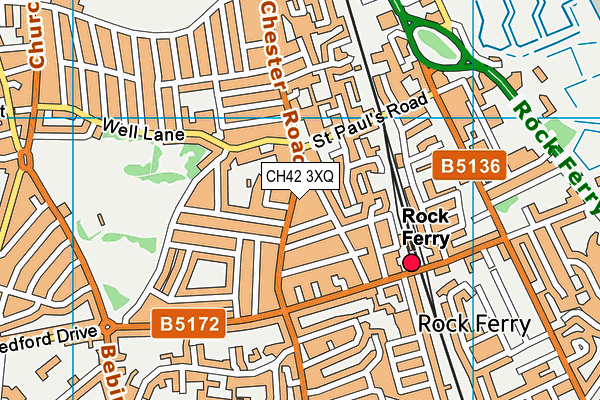 CH42 3XQ map - OS VectorMap District (Ordnance Survey) CH42 3XQ map - OS VectorMap District (Ordnance Survey)