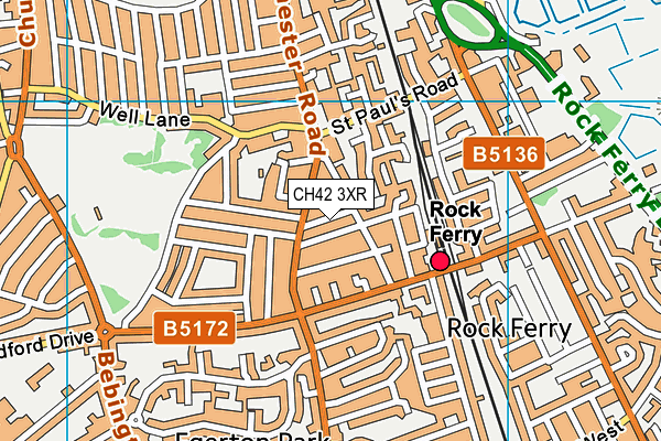 CH42 3XR map - OS VectorMap District (Ordnance Survey) CH42 3XR map - OS VectorMap District (Ordnance Survey)