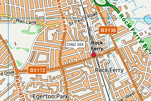 CH42 3XX map - OS VectorMap District (Ordnance Survey)