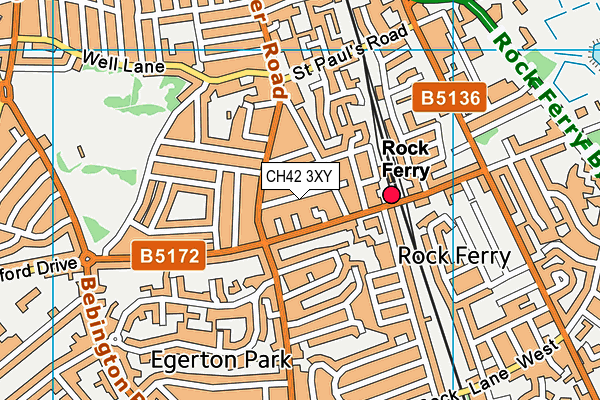 CH42 3XY map - OS VectorMap District (Ordnance Survey) CH42 3XY map - OS VectorMap District (Ordnance Survey)