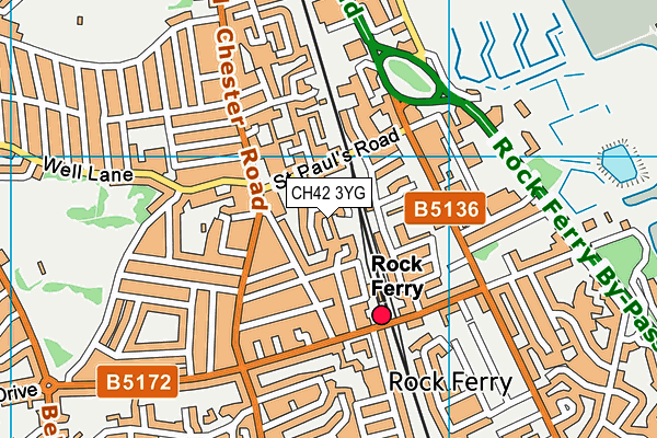 CH42 3YG map - OS VectorMap District (Ordnance Survey) CH42 3YG map - OS VectorMap District (Ordnance Survey)