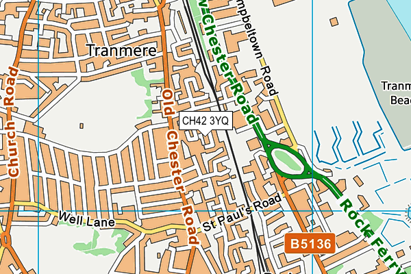 CH42 3YQ map - OS VectorMap District (Ordnance Survey) CH42 3YQ map - OS VectorMap District (Ordnance Survey)