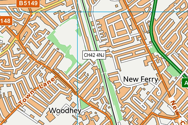 CH42 4NJ map - OS VectorMap District (Ordnance Survey) CH42 4NJ map - OS VectorMap District (Ordnance Survey)