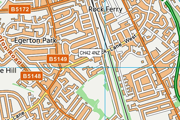 CH42 4NZ map - OS VectorMap District (Ordnance Survey)