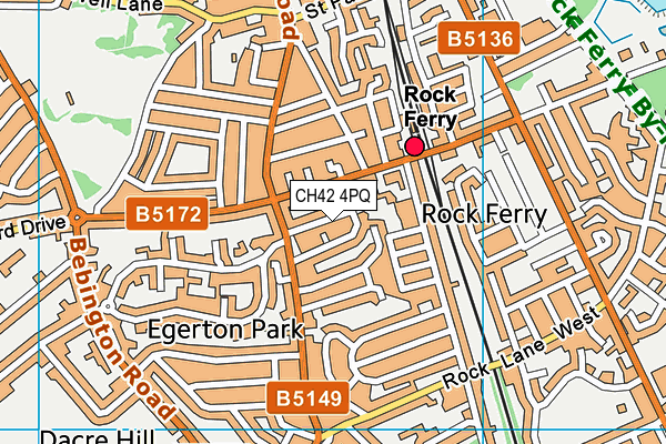 CH42 4PQ map - OS VectorMap District (Ordnance Survey) CH42 4PQ map - OS VectorMap District (Ordnance Survey)