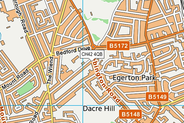 CH42 4QB map - OS VectorMap District (Ordnance Survey)