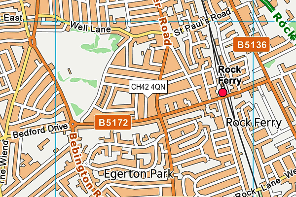 CH42 4QN map - OS VectorMap District (Ordnance Survey) CH42 4QN map - OS VectorMap District (Ordnance Survey)