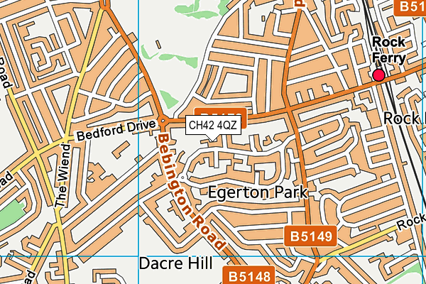 CH42 4QZ map - OS VectorMap District (Ordnance Survey) CH42 4QZ map - OS VectorMap District (Ordnance Survey)