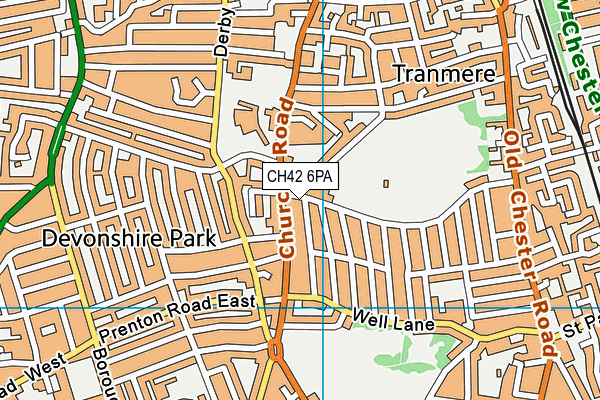 CH42 6PA map - OS VectorMap District (Ordnance Survey)