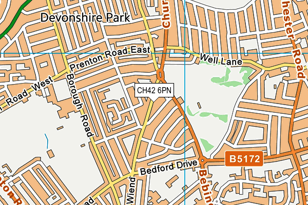 CH42 6PN map - OS VectorMap District (Ordnance Survey)