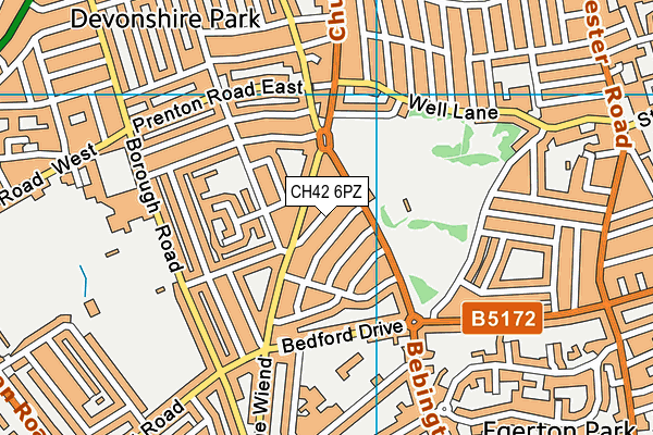 CH42 6PZ map - OS VectorMap District (Ordnance Survey)