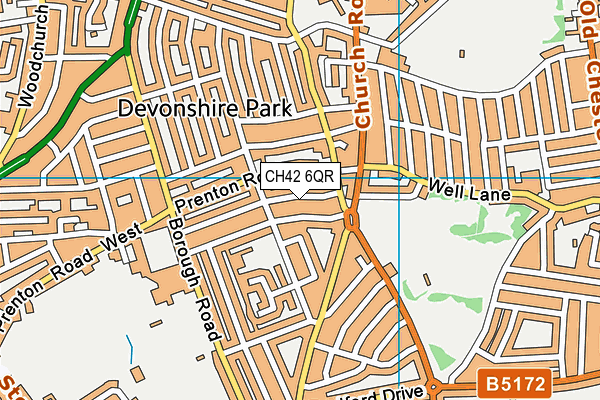CH42 6QR map - OS VectorMap District (Ordnance Survey) CH42 6QR map - OS VectorMap District (Ordnance Survey)