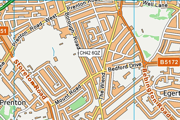 CH42 6QZ map - OS VectorMap District (Ordnance Survey) CH42 6QZ map - OS VectorMap District (Ordnance Survey)