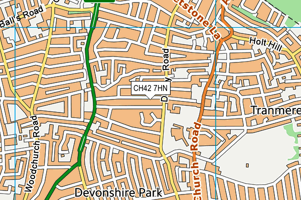 CH42 7HN map - OS VectorMap District (Ordnance Survey) CH42 7HN map - OS VectorMap District (Ordnance Survey)