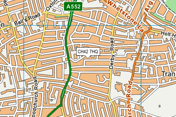 CH42 7HQ map - OS VectorMap District (Ordnance Survey)