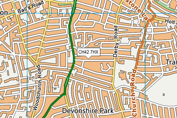 CH42 7HX map - OS VectorMap District (Ordnance Survey) CH42 7HX map - OS VectorMap District (Ordnance Survey)