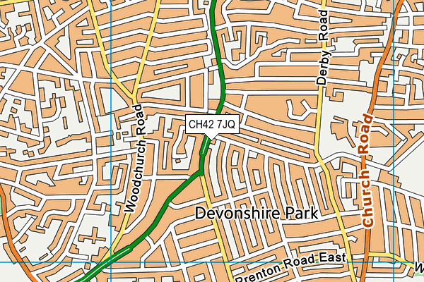CH42 7JQ map - OS VectorMap District (Ordnance Survey) CH42 7JQ map - OS VectorMap District (Ordnance Survey)