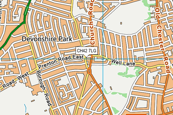 CH42 7LG map - OS VectorMap District (Ordnance Survey) CH42 7LG map - OS VectorMap District (Ordnance Survey)