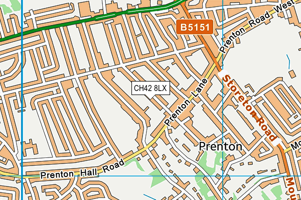 CH42 8LX map - OS VectorMap District (Ordnance Survey)