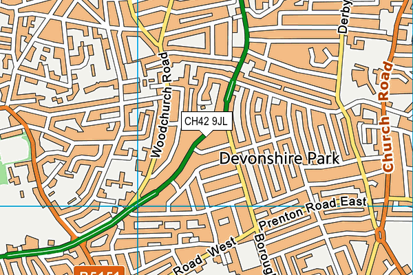 CH42 9JL map - OS VectorMap District (Ordnance Survey) CH42 9JL map - OS VectorMap District (Ordnance Survey)