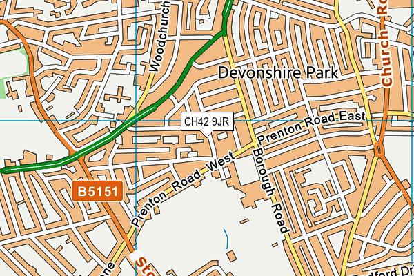 CH42 9JR map - OS VectorMap District (Ordnance Survey) CH42 9JR map - OS VectorMap District (Ordnance Survey)