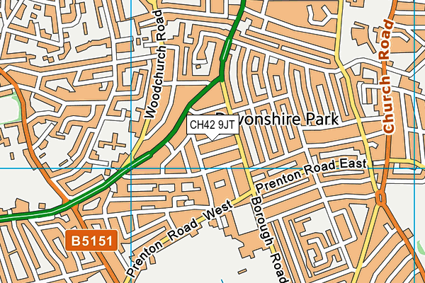 CH42 9JT map - OS VectorMap District (Ordnance Survey) CH42 9JT map - OS VectorMap District (Ordnance Survey)