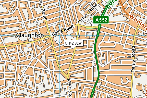 CH42 9LW map - OS VectorMap District (Ordnance Survey)