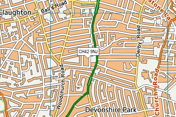 CH42 9NJ map - OS VectorMap District (Ordnance Survey) CH42 9NJ map - OS VectorMap District (Ordnance Survey)