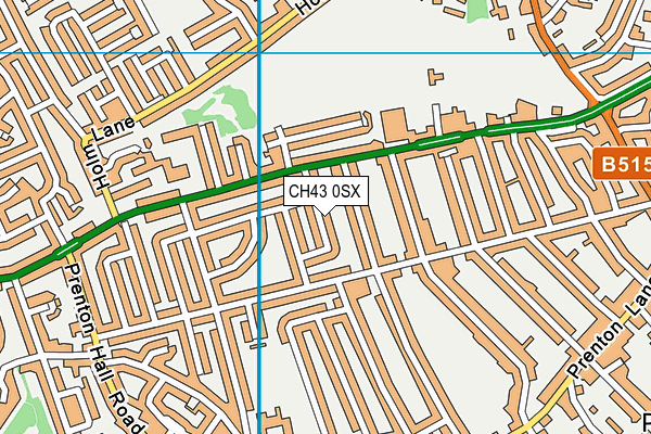 CH43 0SX map - OS VectorMap District (Ordnance Survey) CH43 0SX map - OS VectorMap District (Ordnance Survey)