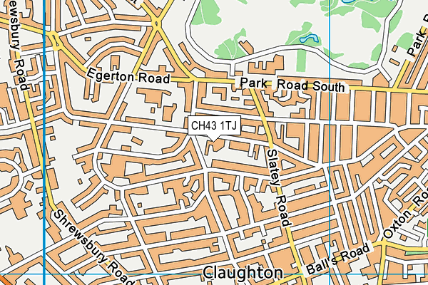 CH43 1TJ map - OS VectorMap District (Ordnance Survey)