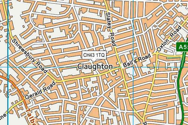 CH43 1TQ map - OS VectorMap District (Ordnance Survey) CH43 1TQ map - OS VectorMap District (Ordnance Survey)