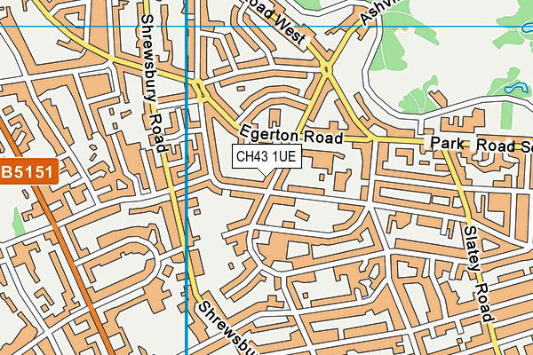 CH43 1UE map - OS VectorMap District (Ordnance Survey) CH43 1UE map - OS VectorMap District (Ordnance Survey)