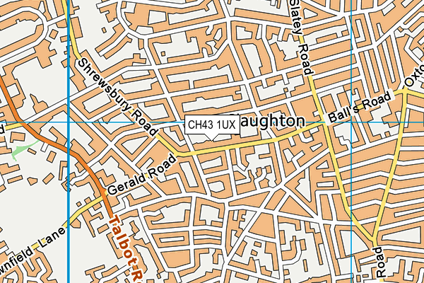 CH43 1UX map - OS VectorMap District (Ordnance Survey) CH43 1UX map - OS VectorMap District (Ordnance Survey)