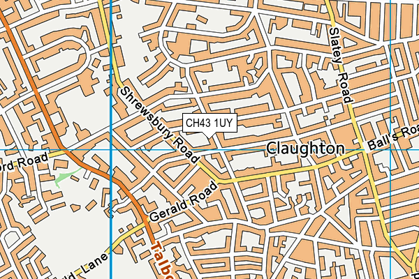 CH43 1UY map - OS VectorMap District (Ordnance Survey) CH43 1UY map - OS VectorMap District (Ordnance Survey)