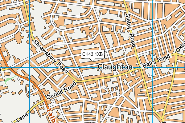CH43 1XB map - OS VectorMap District (Ordnance Survey) CH43 1XB map - OS VectorMap District (Ordnance Survey)