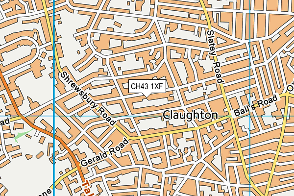 CH43 1XF map - OS VectorMap District (Ordnance Survey) CH43 1XF map - OS VectorMap District (Ordnance Survey)