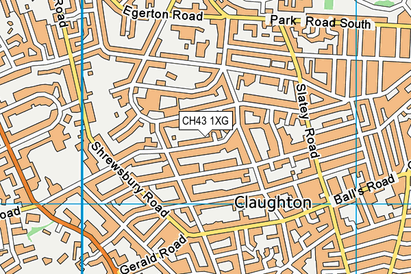 CH43 1XG map - OS VectorMap District (Ordnance Survey) CH43 1XG map - OS VectorMap District (Ordnance Survey)