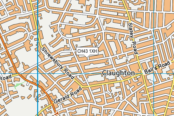 CH43 1XH map - OS VectorMap District (Ordnance Survey) CH43 1XH map - OS VectorMap District (Ordnance Survey)