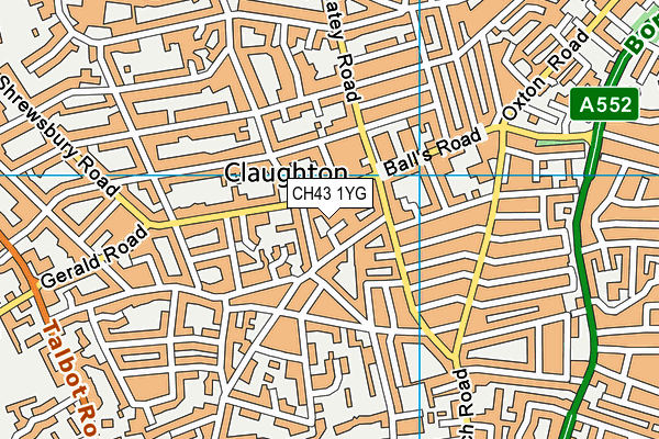 CH43 1YG map - OS VectorMap District (Ordnance Survey) CH43 1YG map - OS VectorMap District (Ordnance Survey)