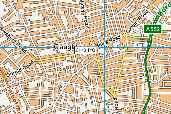 CH43 1YQ map - OS VectorMap District (Ordnance Survey)