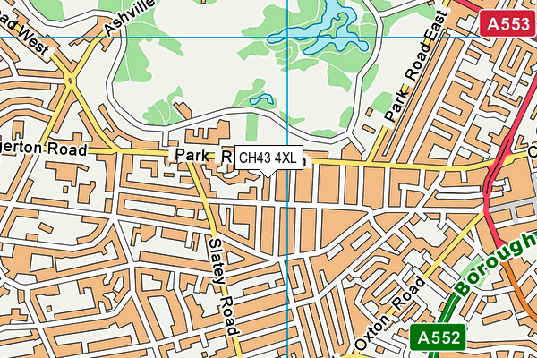 CH43 4XL map - OS VectorMap District (Ordnance Survey)