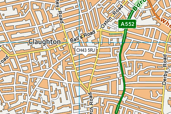 CH43 5RJ map - OS VectorMap District (Ordnance Survey) CH43 5RJ map - OS VectorMap District (Ordnance Survey)