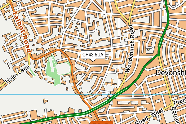 CH43 5UA map - OS VectorMap District (Ordnance Survey)