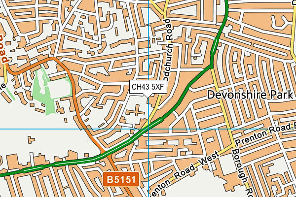 CH43 5XF map - OS VectorMap District (Ordnance Survey) CH43 5XF map - OS VectorMap District (Ordnance Survey)