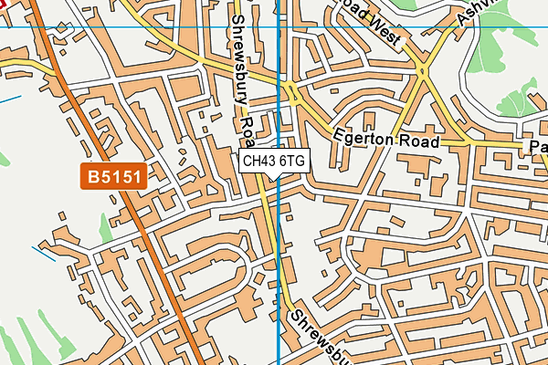 CH43 6TG map - OS VectorMap District (Ordnance Survey) CH43 6TG map - OS VectorMap District (Ordnance Survey)